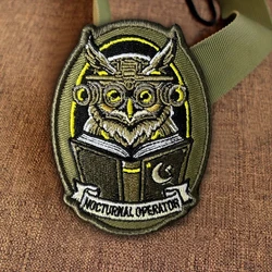Nachtuil Parche bordado con velcro ave nocturna EDC mochila