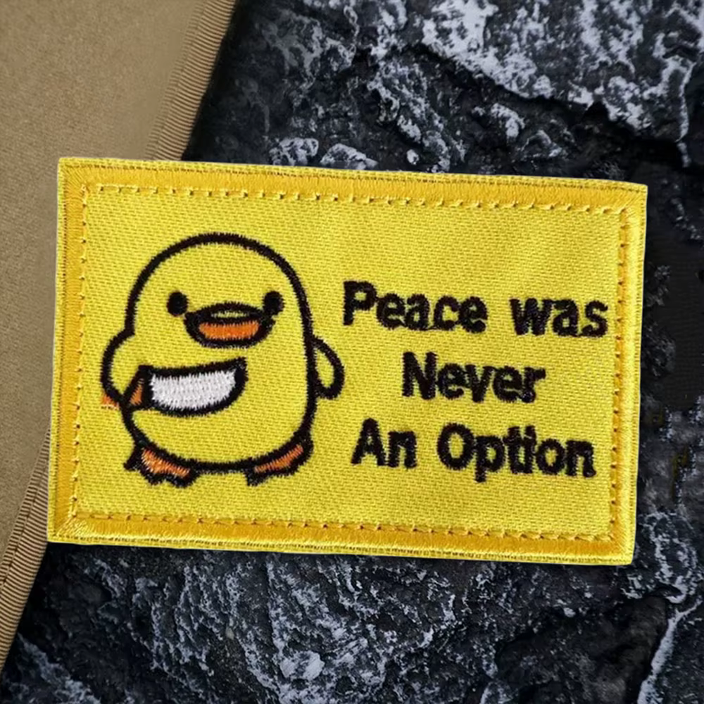 Parche Velcro pato con cuchillo broma táctica bordado - imagen 2