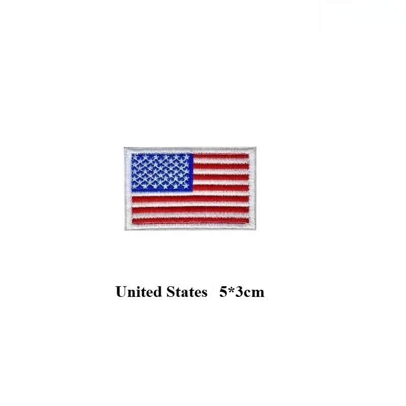 Parche termoadhesivo bordado bandera nacional miniatura para ropa - imagen 2