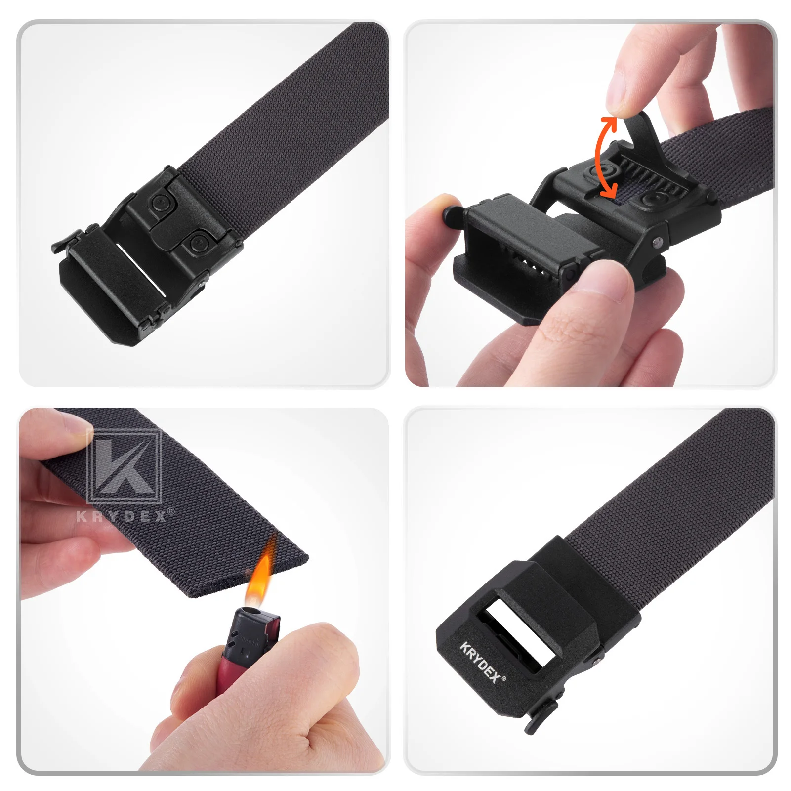 Cinturón táctico KRYDEX EDC de nailon con cierre automático - imagen 3
