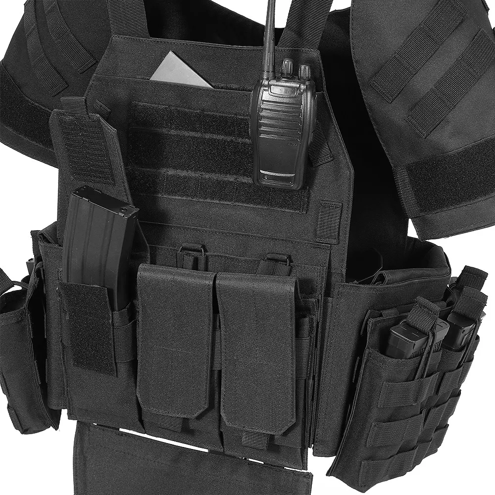 Chaleco táctico modular portaplacas MOLLE airsoft paintball - imagen 4