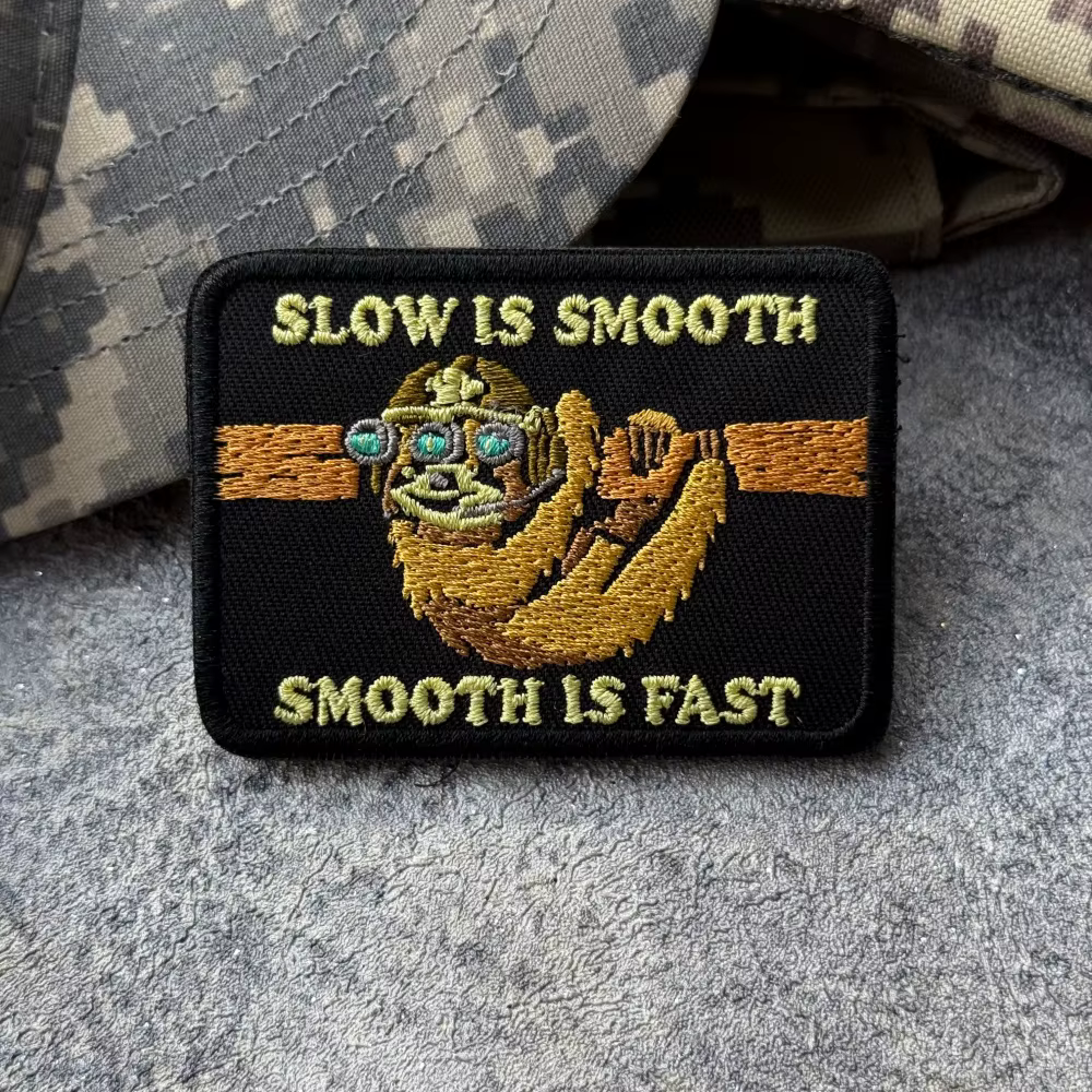 Parche táctico bordado perezoso morale para mochila con Velcro - imagen 2