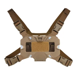 Chaleco táctico MOLLE airsoft con soporte plegable para teléfono
