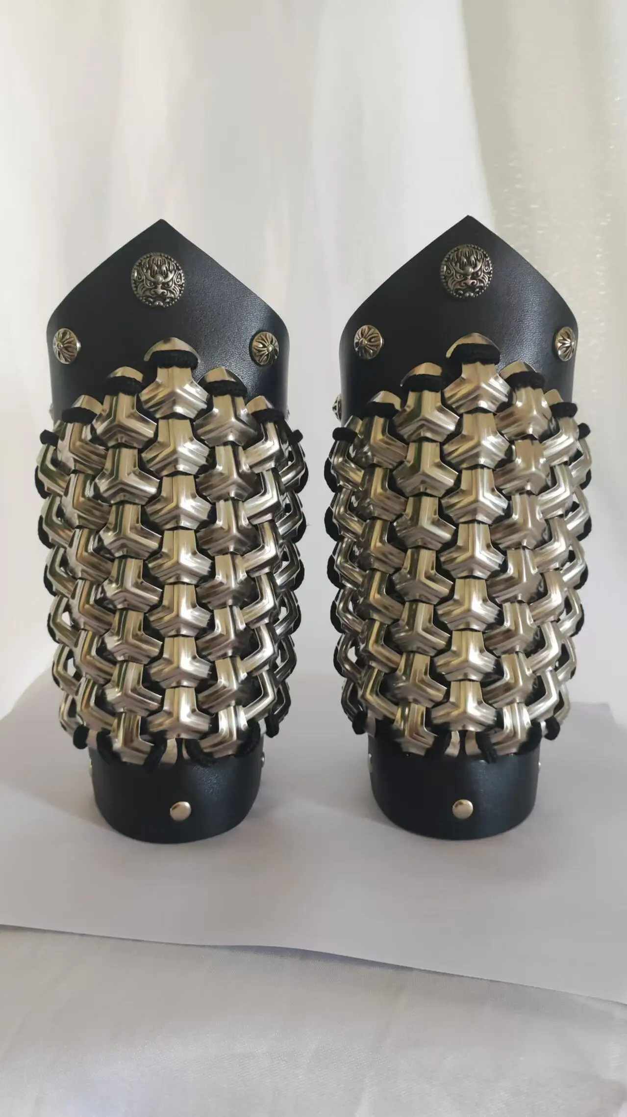 Vambrace de acero inoxidable hombre, protección brazos para LARP - imagen 4