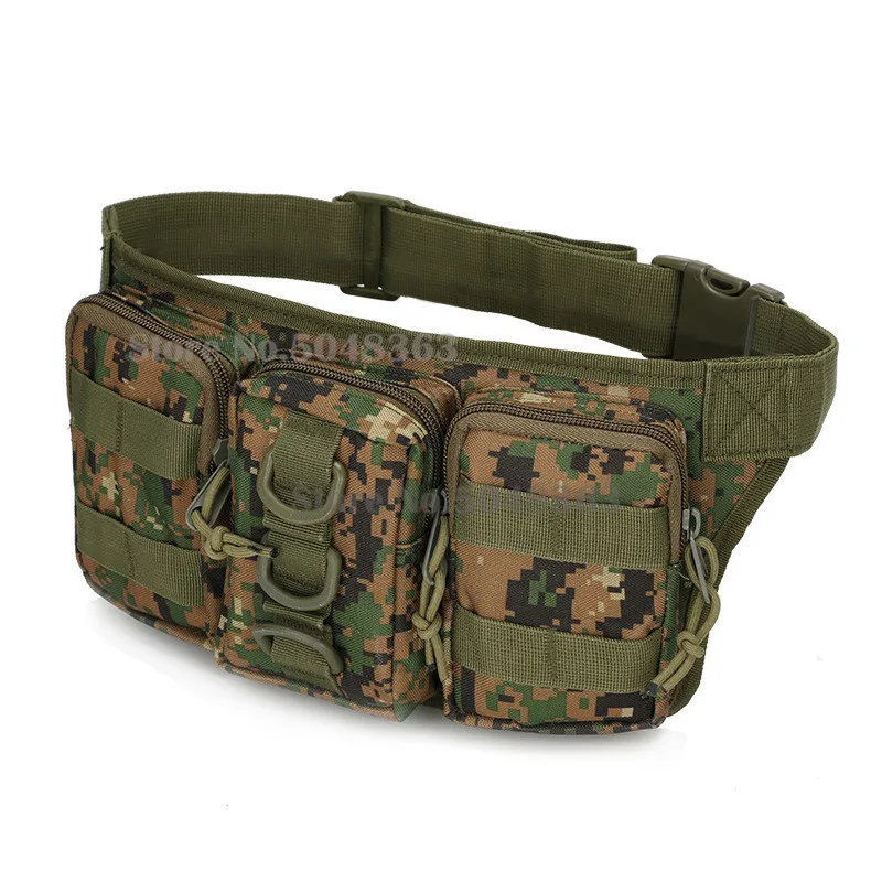Bolsa táctica cintura de nailon para acampar, senderismo y escalada
