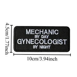 Parche táctico militar bordado velcro, Mecánico de día, ginecólogo