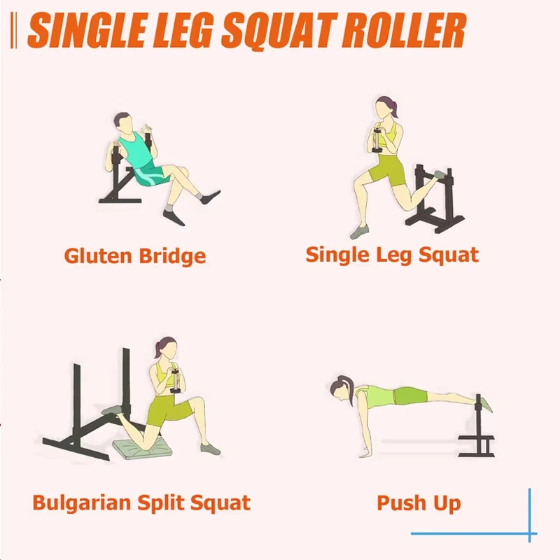 Soporte sentadilla una pierna – Acero ajustable entrenamiento fuerza - imagen 3
