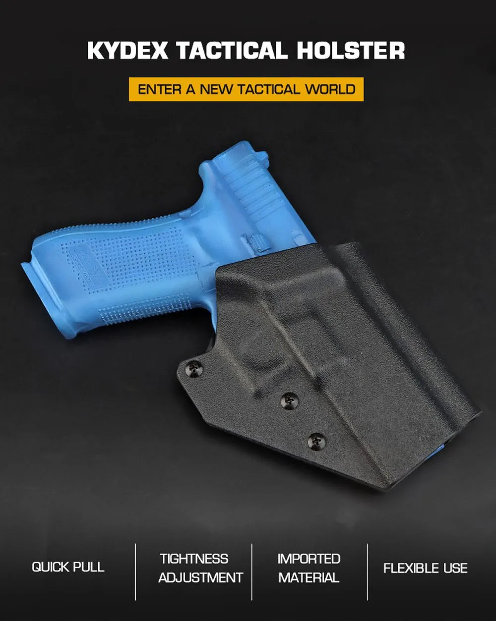 Funda KYDEX para pistola táctica en color negro