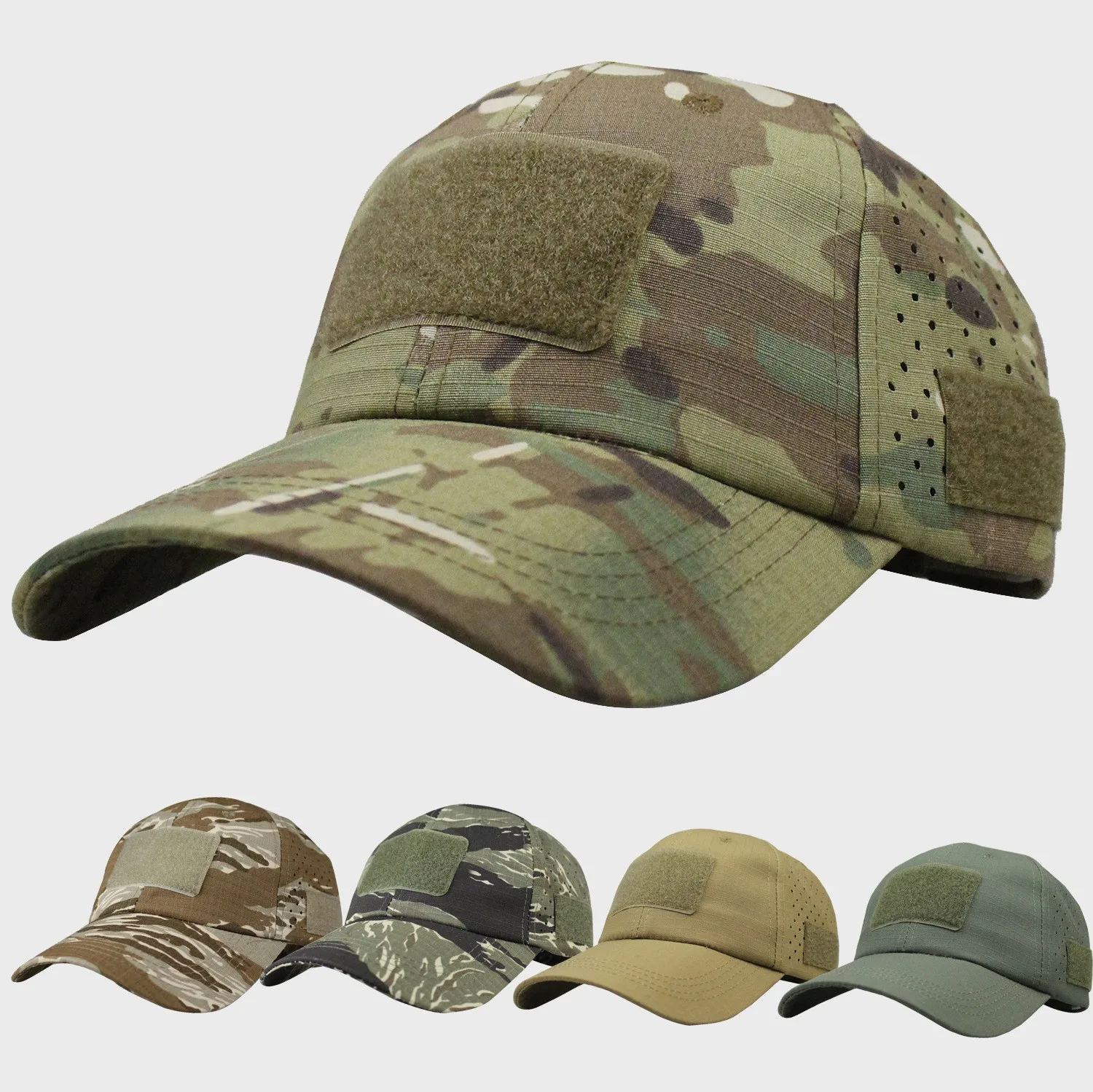 Gorra táctica de béisbol ripstop con visera ventilada para exterior - imagen 3