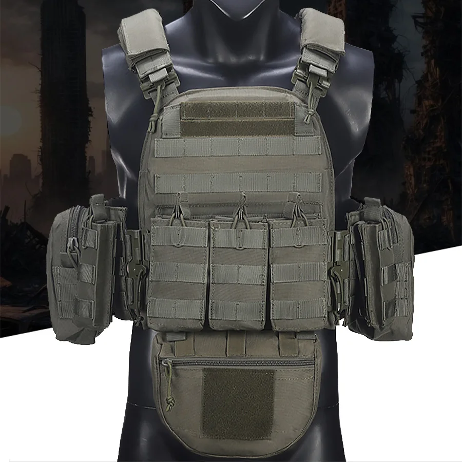 Chaleco táctico de caza desmontable rápida con MOLLE en panel - imagen 5