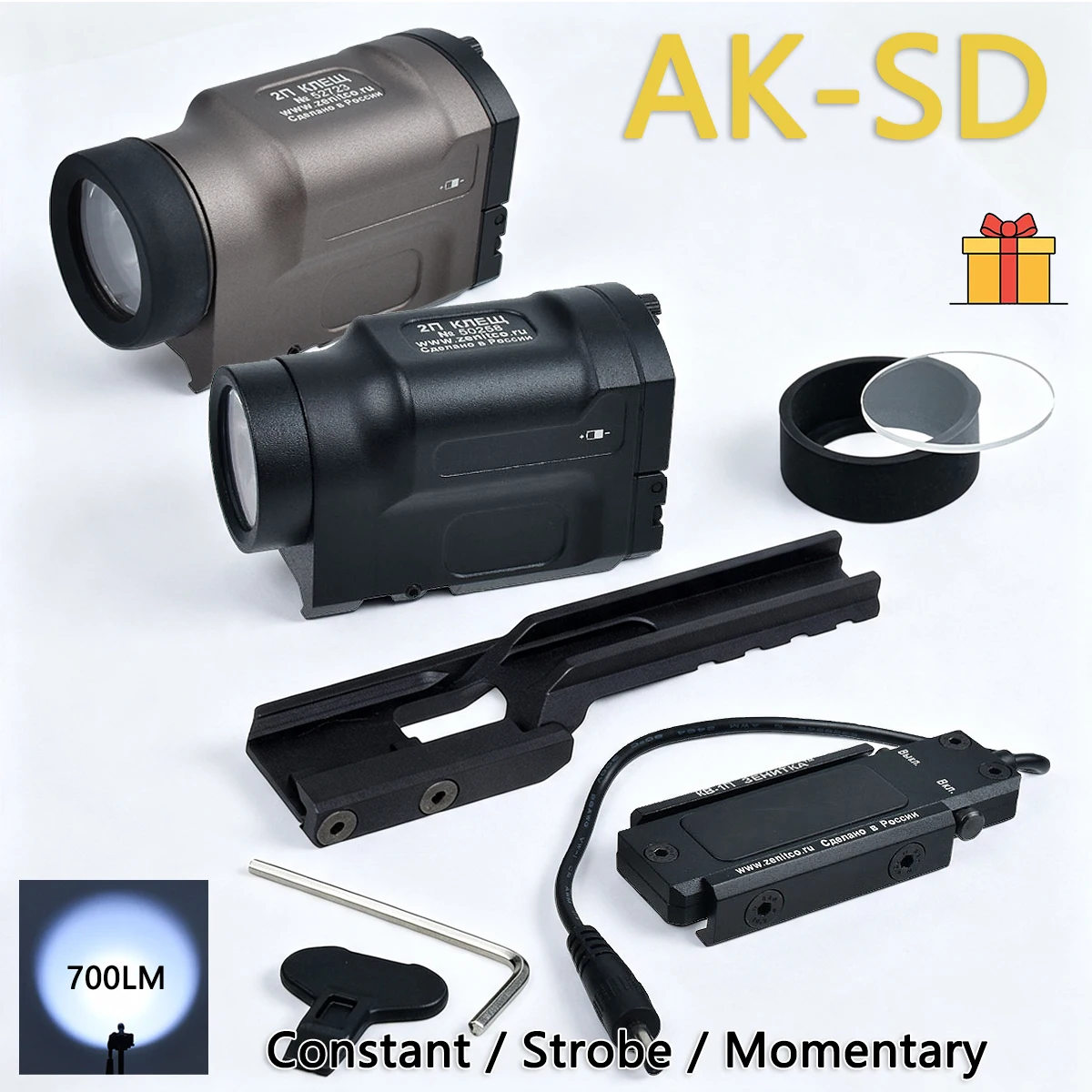 Zenitco AK-SD Klesch Gen2 – Linterna táctica LED Picatinny - imagen 3
