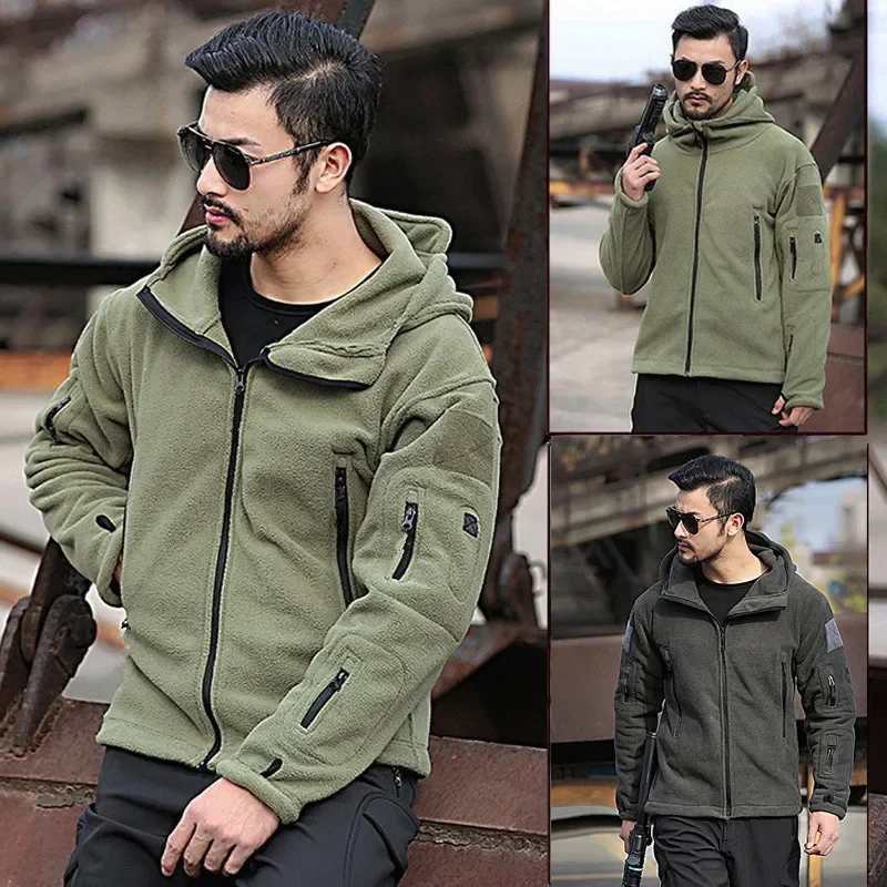 Chaqueta Hardshell Hombre Forro Polar Impermeable Capucha Cuello Alto - imagen 4