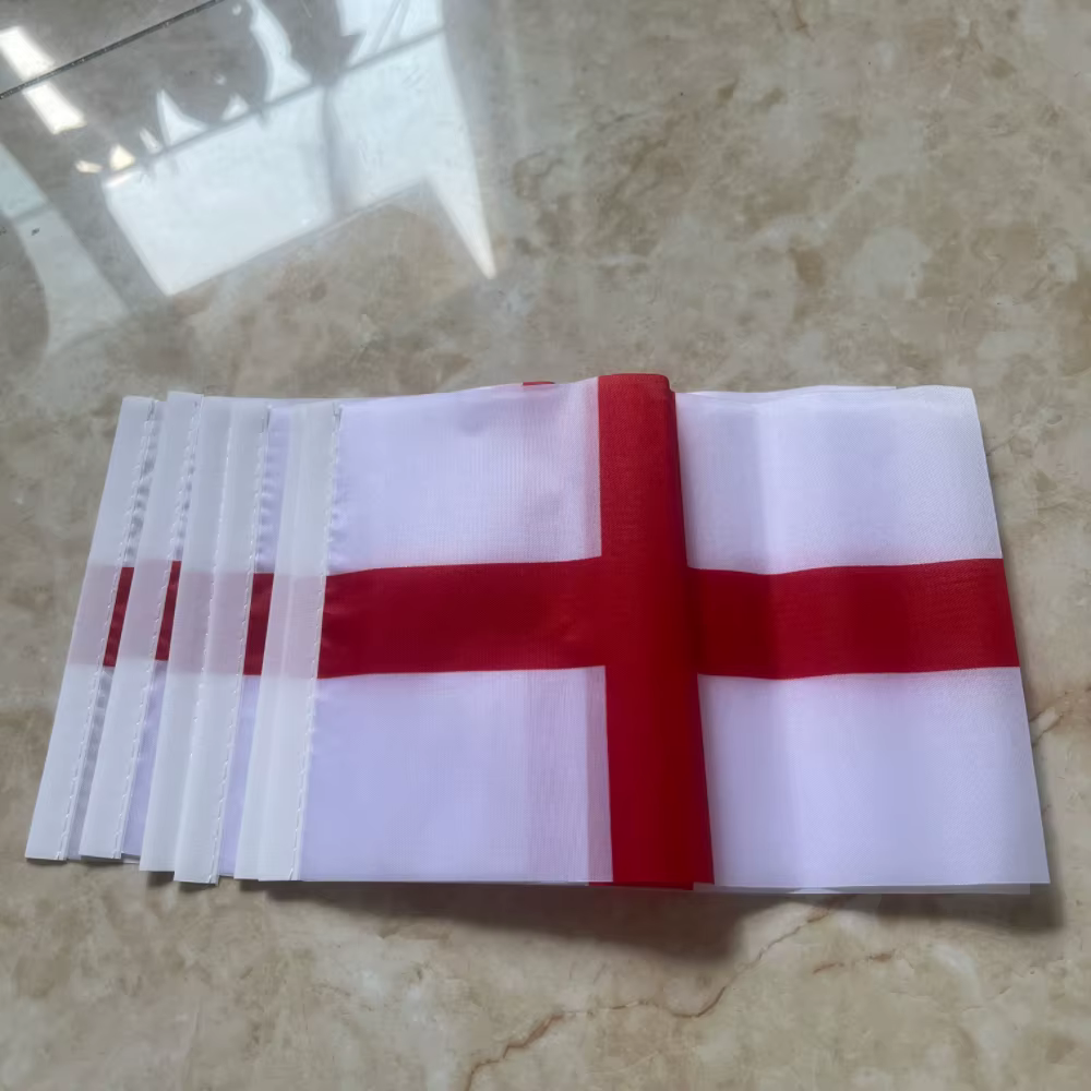 Bandera de mano Inglaterra Cruz San Jorge poliéster resistente UV - imagen 4