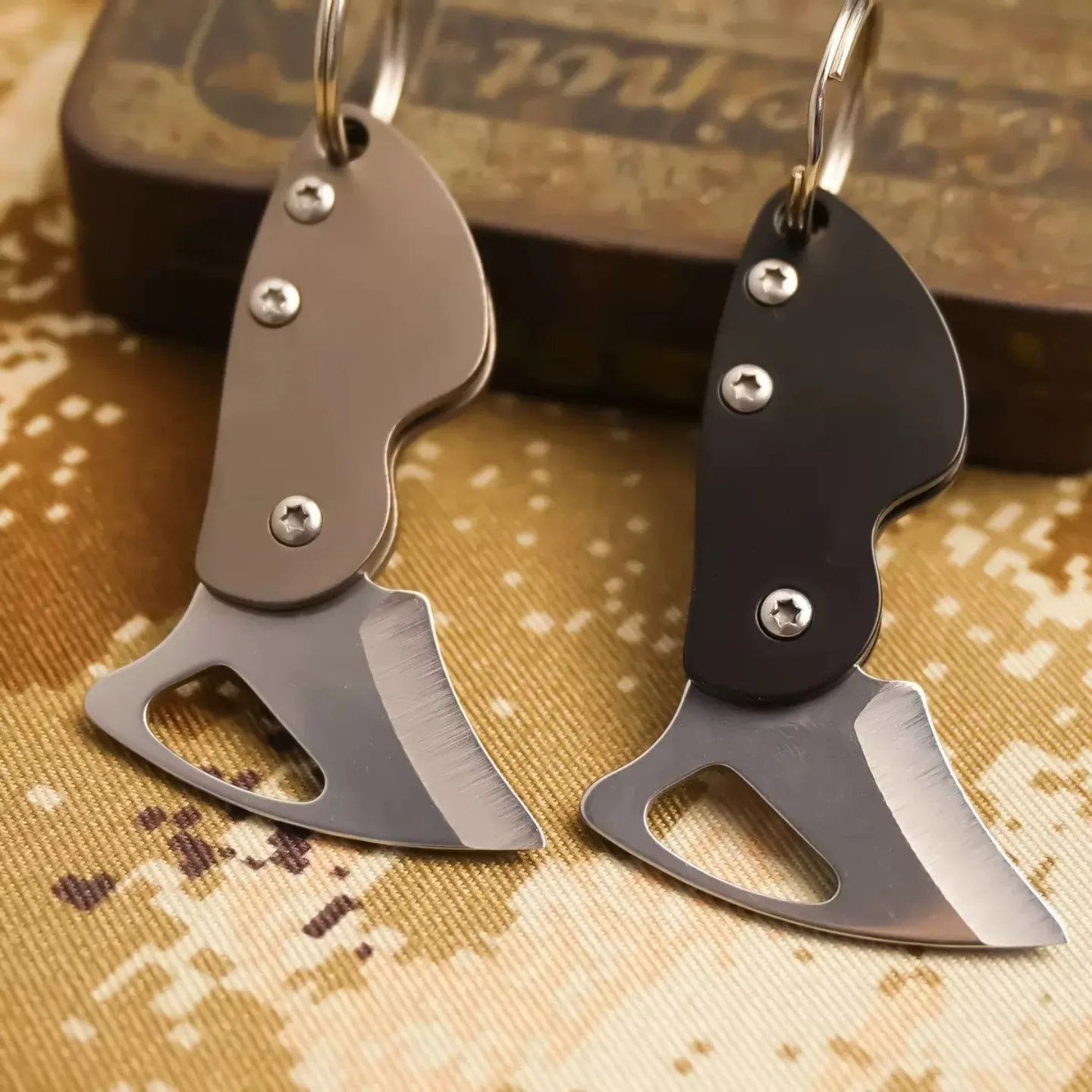 Woodpecker TC4, cuchillo EDC de acero inoxidable para llavero - imagen 4