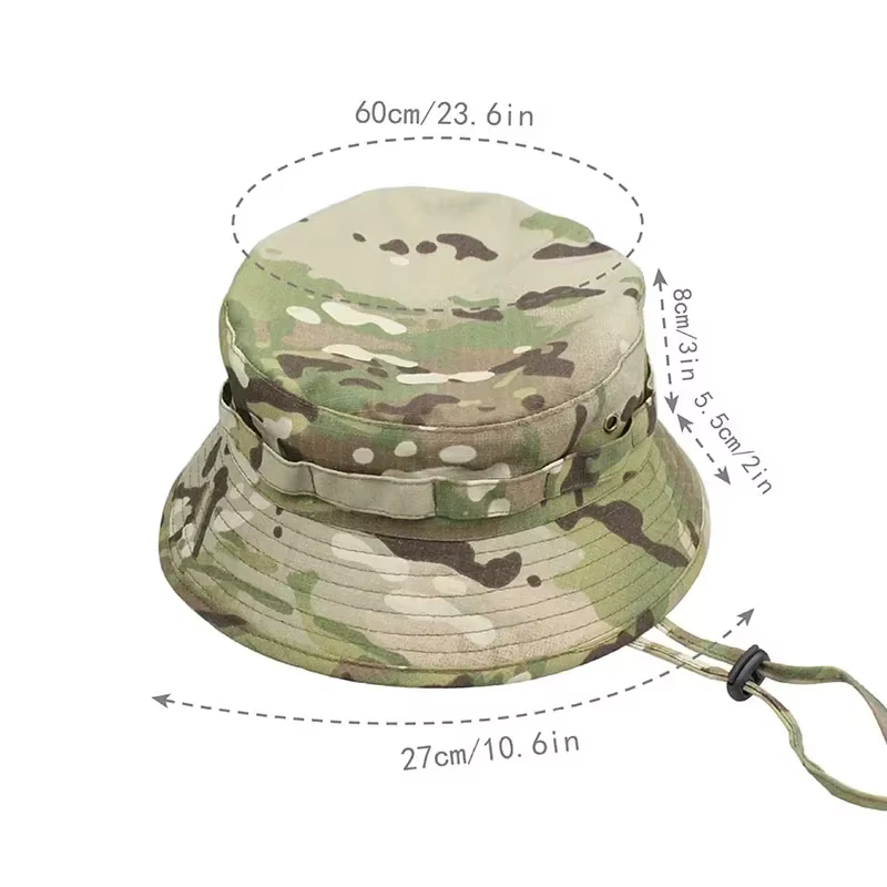 Sombrero camuflaje táctico protección solar para senderismo y pesca - imagen 3