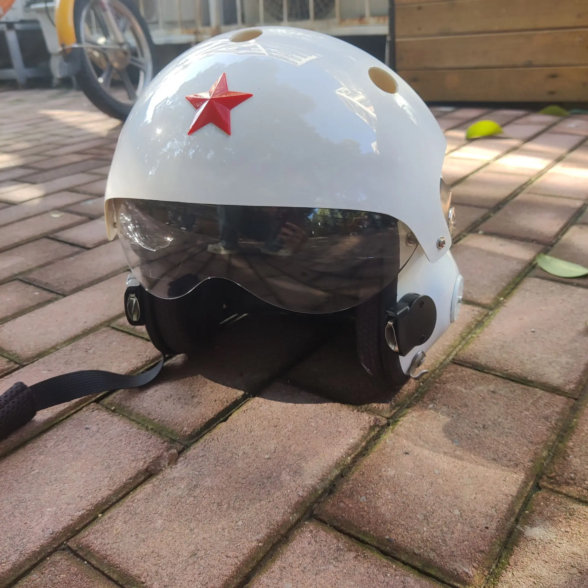 Casco de piloto táctico con máscara de oxígeno y protección universal - imagen 5