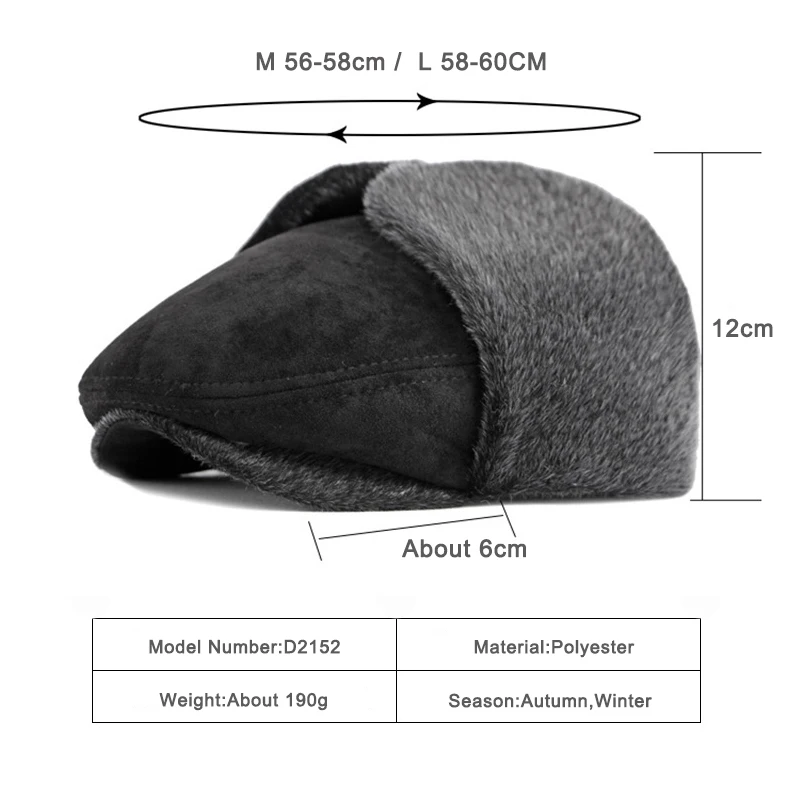 Gorro de invierno con solapa para la oreja