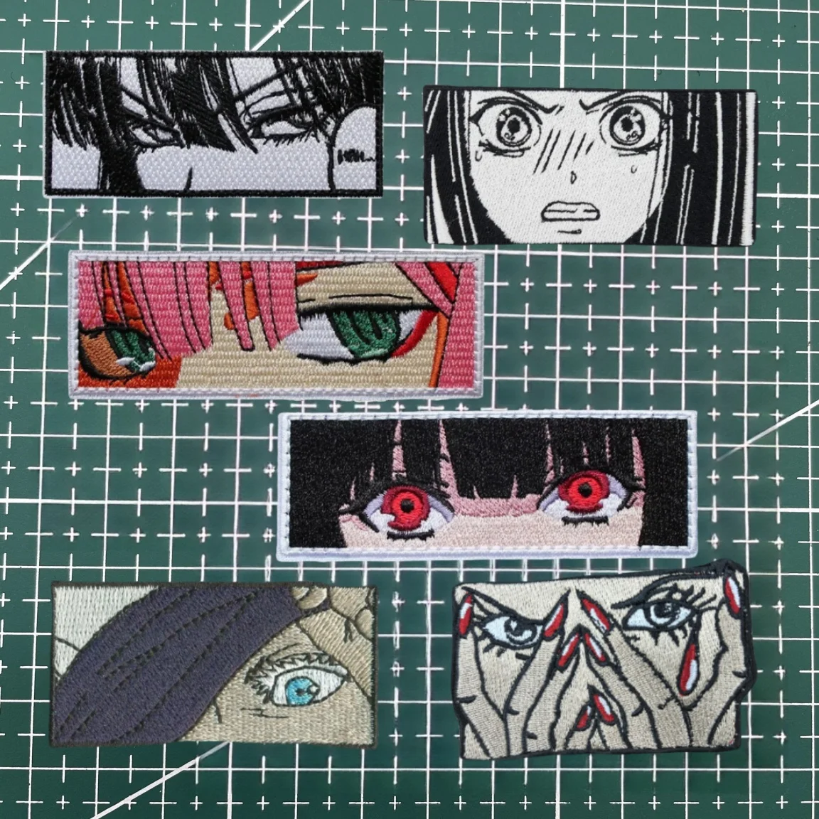 Parche moral anime ojos – Velcro bordado para mochila táctica