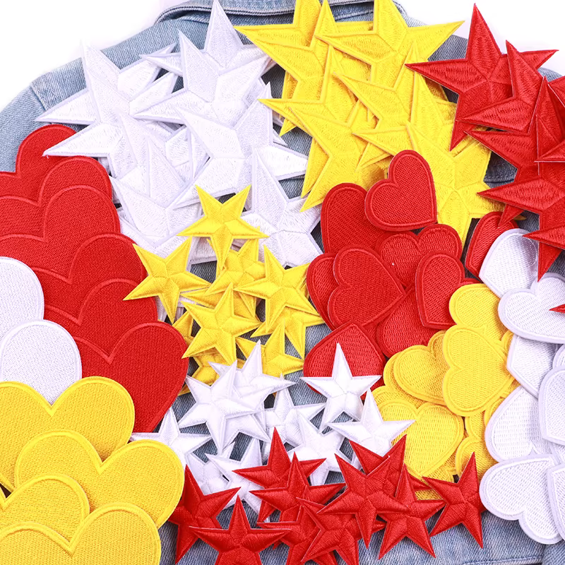 Parches militares bordados estrellas y corazones para coser uniforme - imagen 5