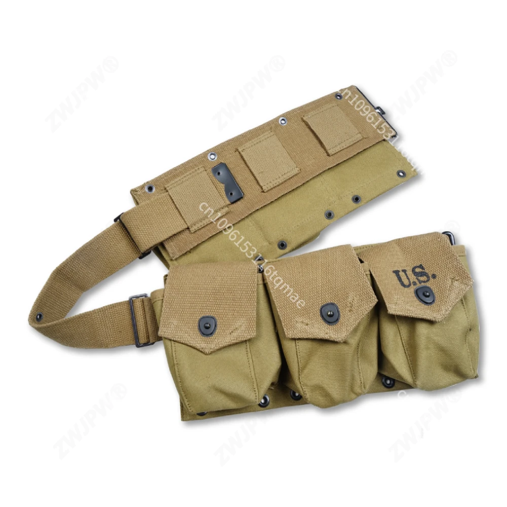 Kit equipo US WWII 6 piezas lona caqui – Recreación Airsoft