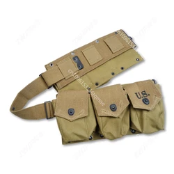 Kit equipo US WWII 6 piezas lona caqui – Recreación Airsoft