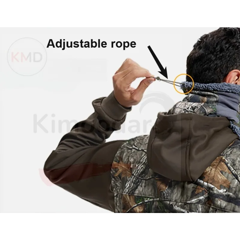 Cubierta de cuello táctica polar camuflaje, anti-viento caza aire libre - imagen 3