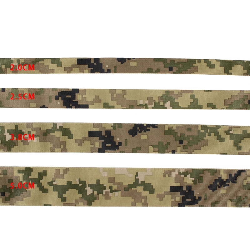 Correas tácticas topografía negro verde Marpat Tiger camo de 25 mm