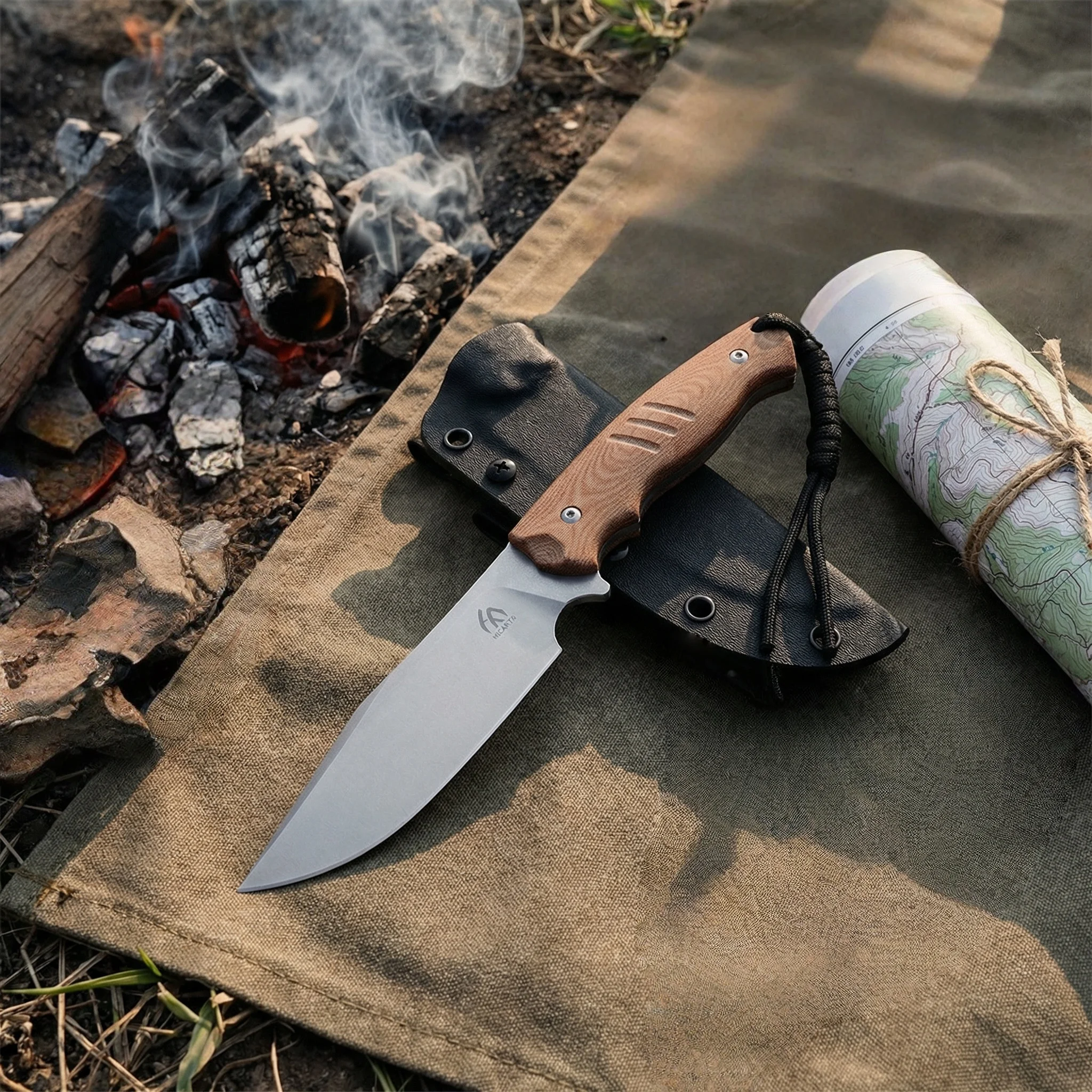 Cuchillo Fijo Emergencia Outdoor – Hoja Fixa Táctica Camping - imagen 5