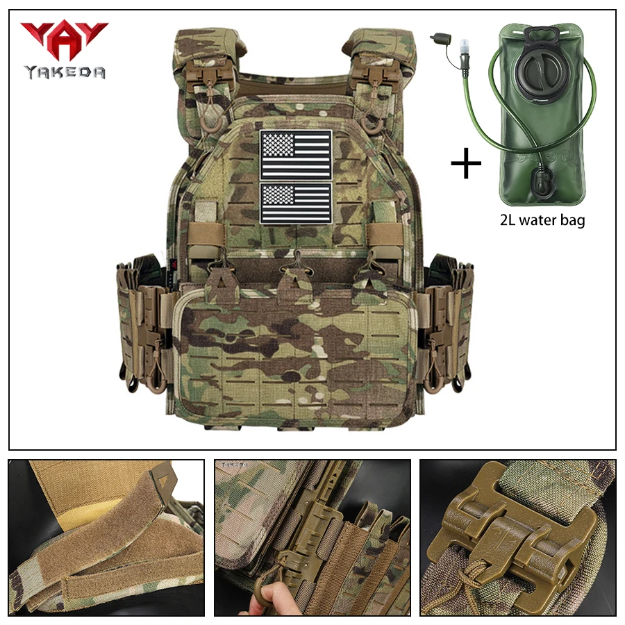 YAKEDA chaleco táctico MOLLE para liberación rápida con bolsa de agua - imagen 3