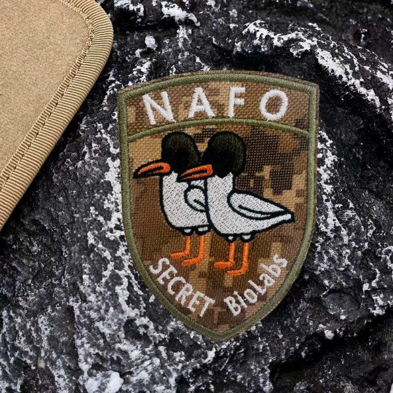 Parche táctico NAFO pato camuflaje – Moral con velcro para mochila - imagen 4
