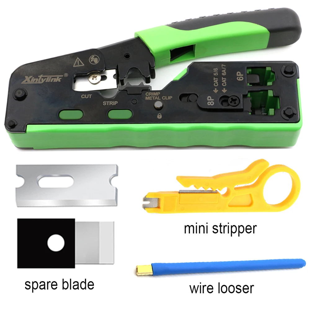 Crimpadora RJ45 profesional para conectores y cableado de red - imagen 2