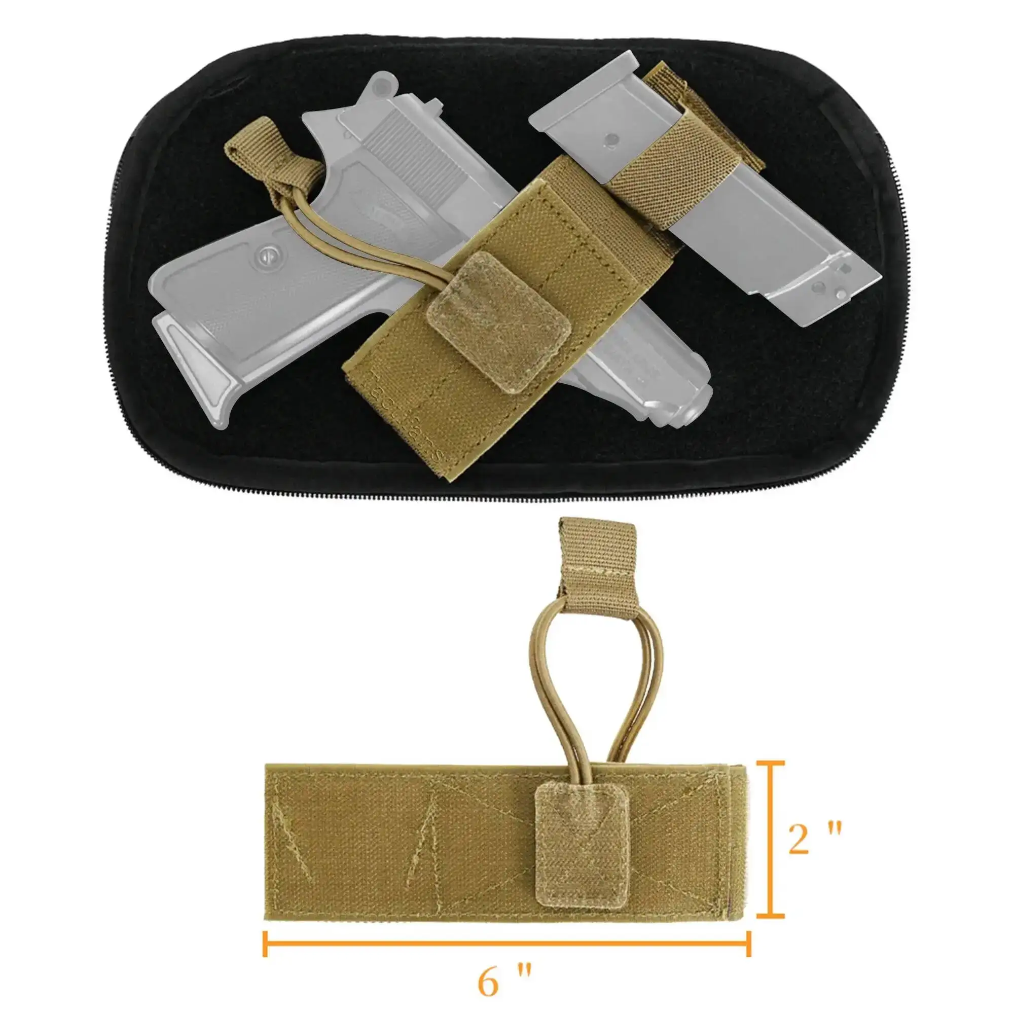 Funda táctica CCW universal para cargador con cierre gancho-bucle - imagen 3