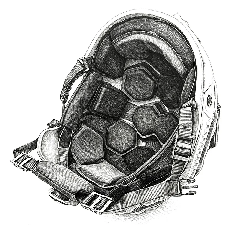 Casco táctico acolchado viscoelástico doble capa transpirable desmontable - imagen 5