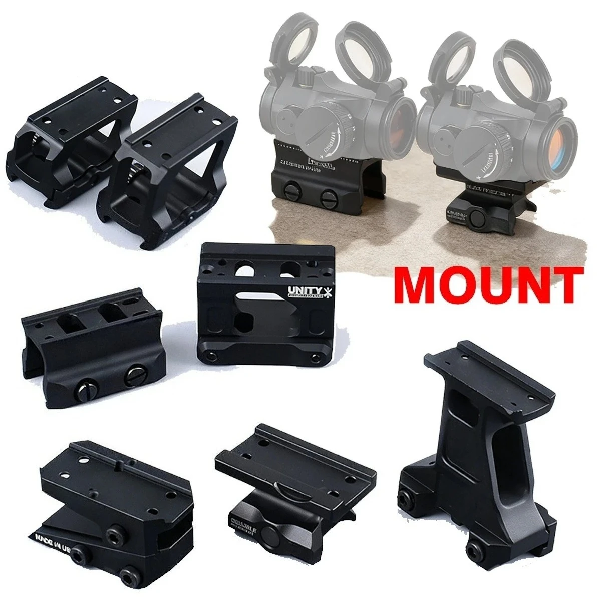 Mira Reflex Táctica 2 MOA T01/T02 con Montura Elevadora UNITY - imagen 5