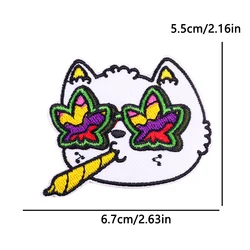 Parche termoadhesivo gato tiburón negro de dibujos para mochila
