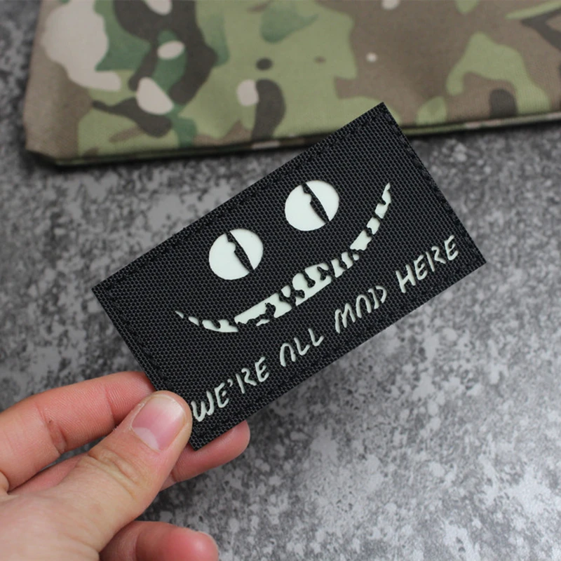 Parche táctico bordado IR reflectante ojos de Cheshire para bolsos - imagen 4