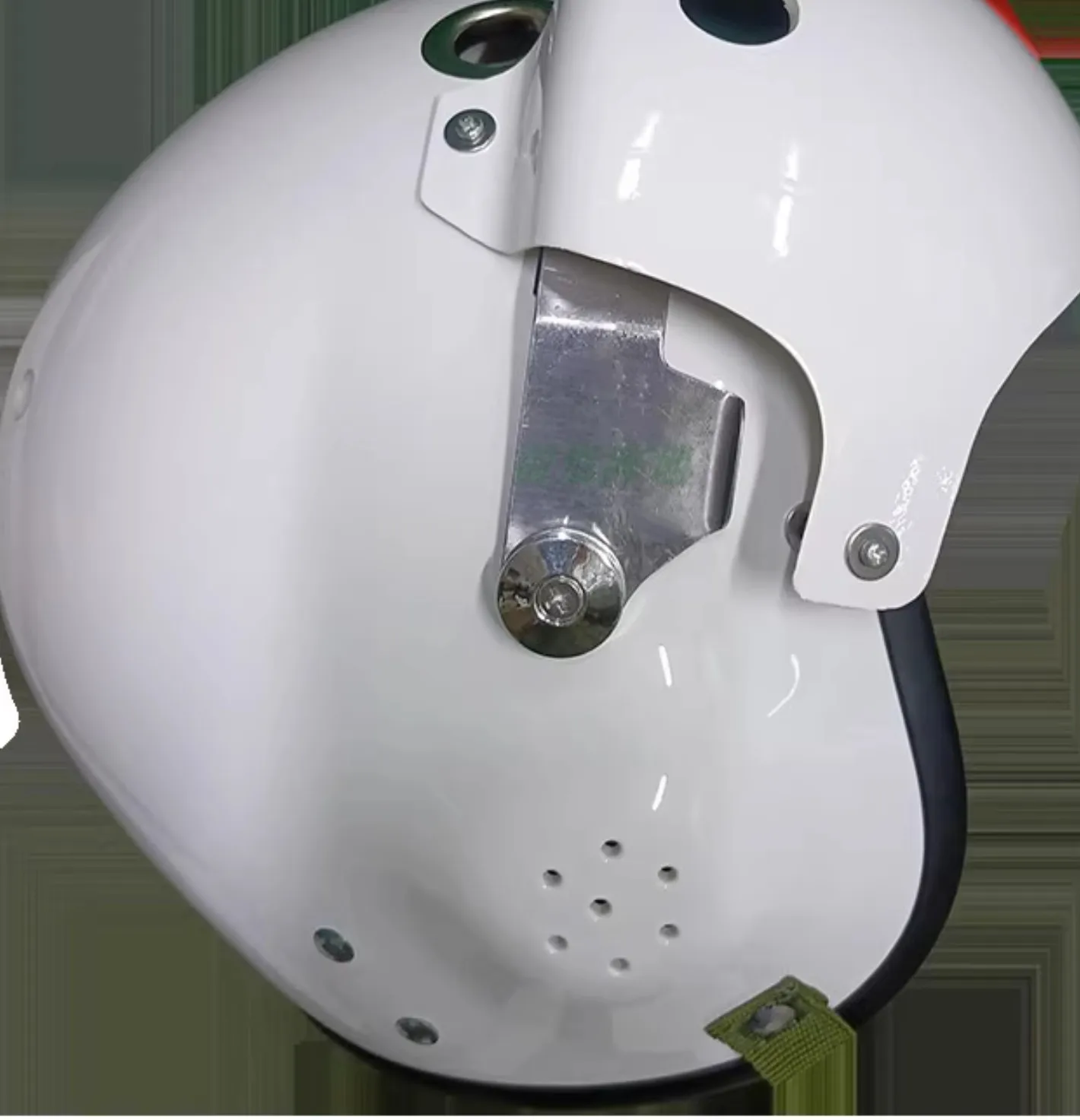 Casco piloto blanco con aspecto de versión personalizada