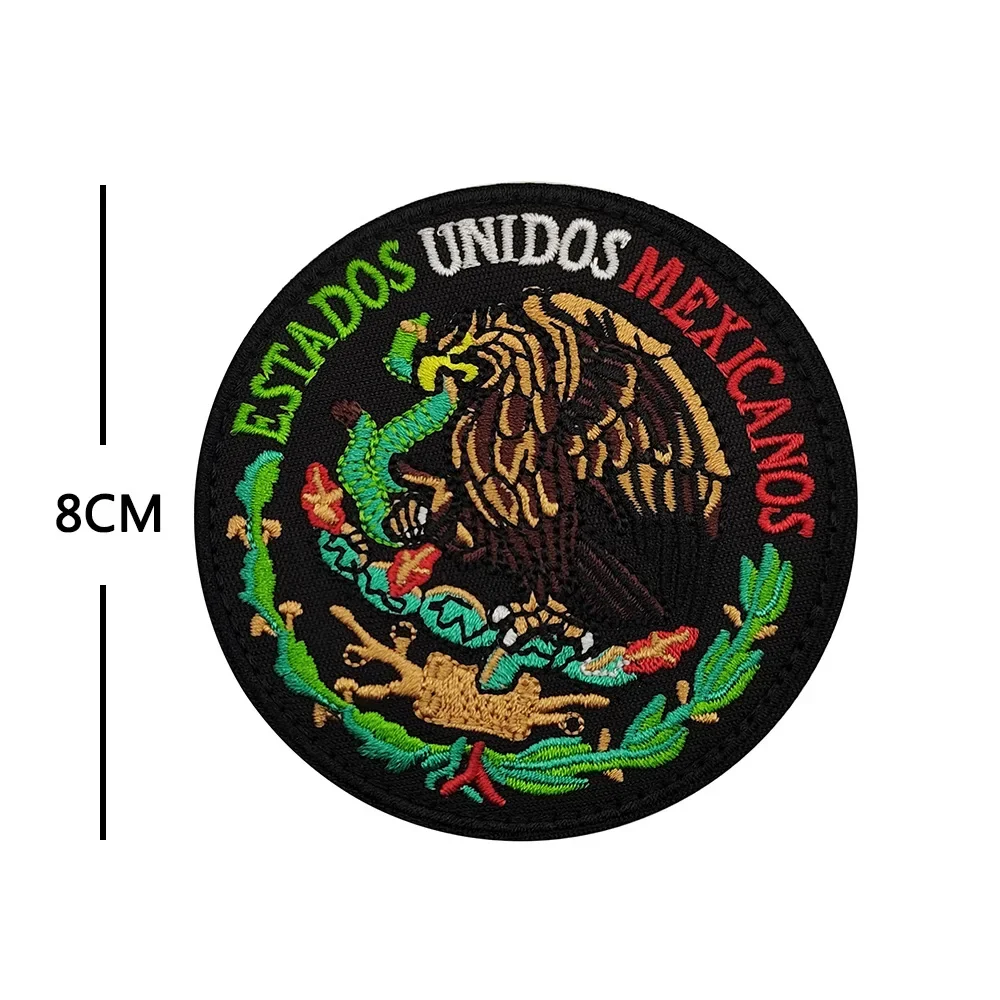 Parches de velcro tácticos con diseño de bandera mexicana