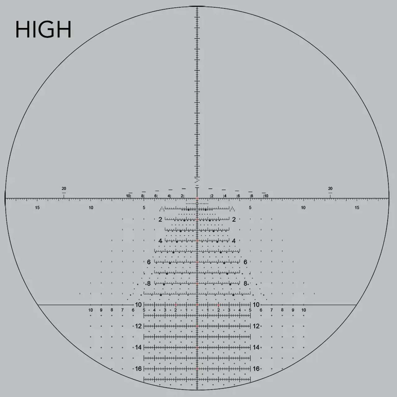 Mira telescópica ATACR 5-25X56 FFP con retícula iluminada