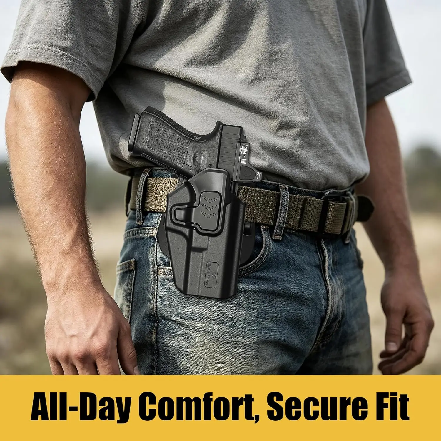 Funda OWB táctica Glock nivel II exterior cinturón mano derecha