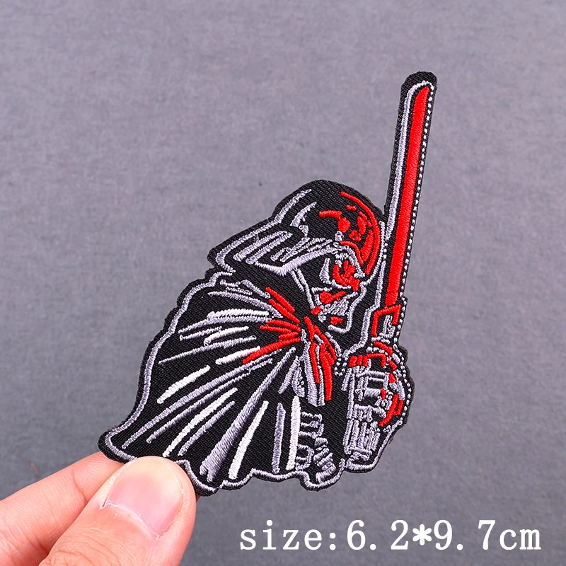 Parche bordado termoadhesivo Grim Reaper estilo Punk para planchar - imagen 2