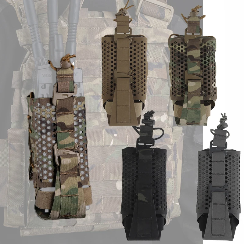 Bolsa para radio táctica camuflaje MOLLE de malla con hebilla - imagen 5