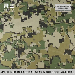 Tela táctica ripstop NYCO camuflaje militar algodón y nailon