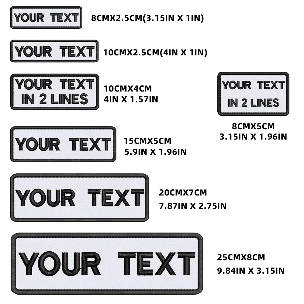 Parche nombre personalizado texto negro - Insignia táctica bordada - imagen 3