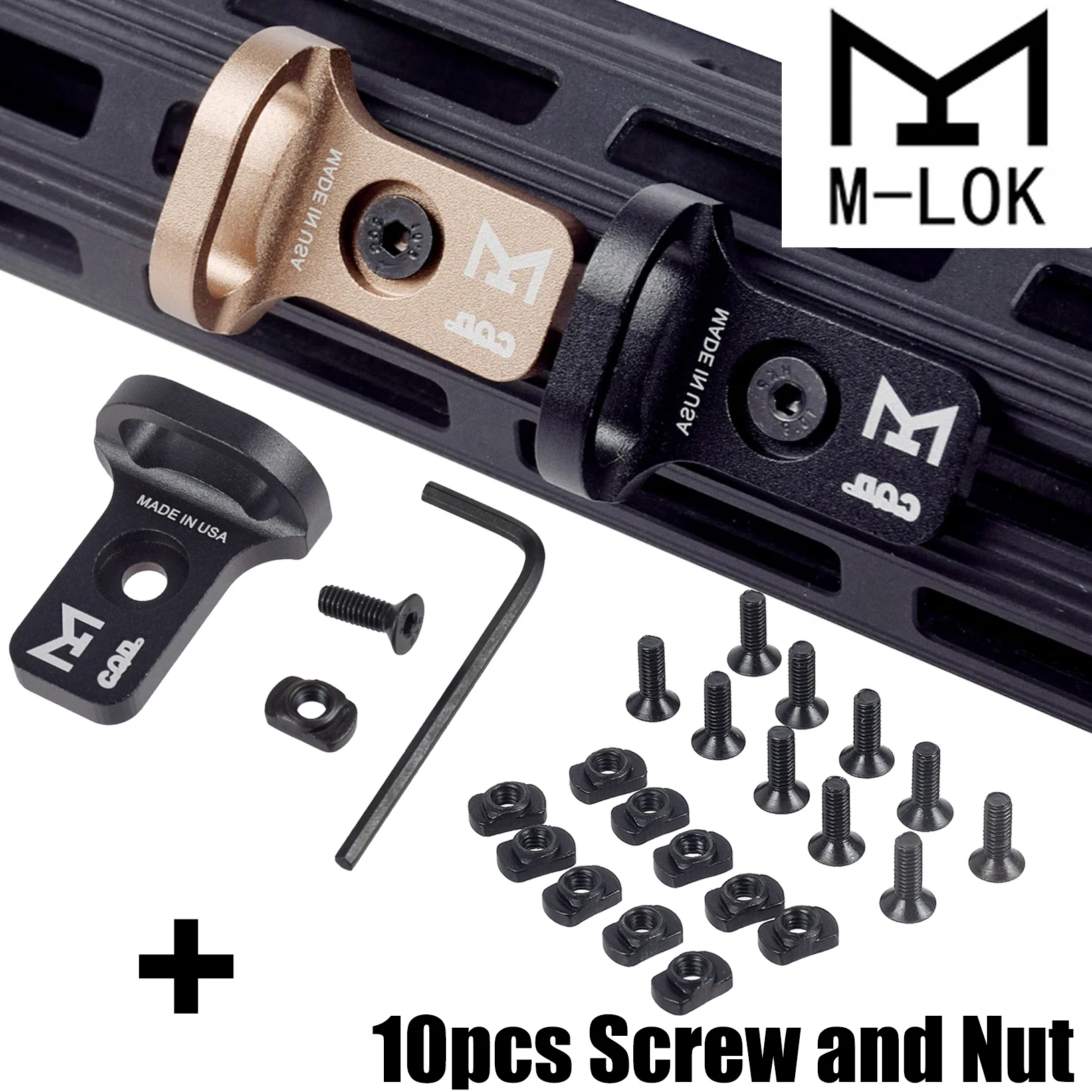 Adaptador M-LOK QD CQB visto lateral