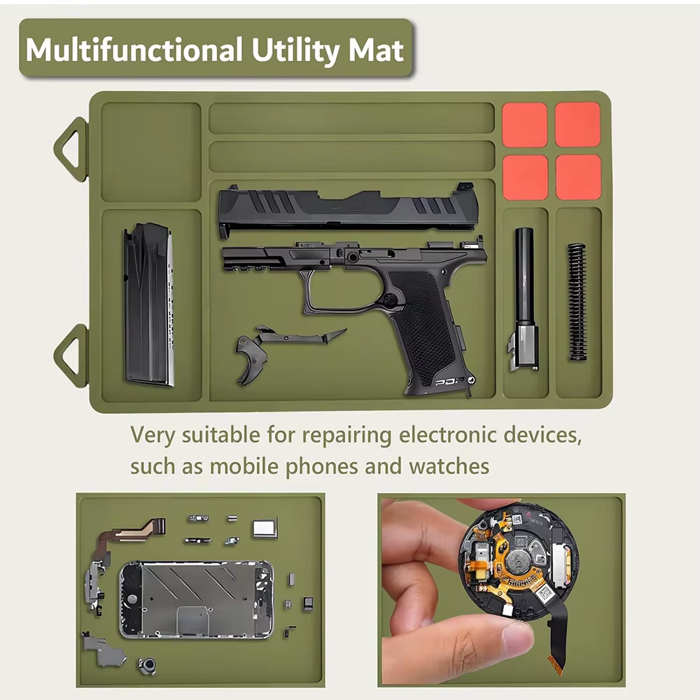 Estera magnética de limpieza para pistola táctica con organizador - imagen 2