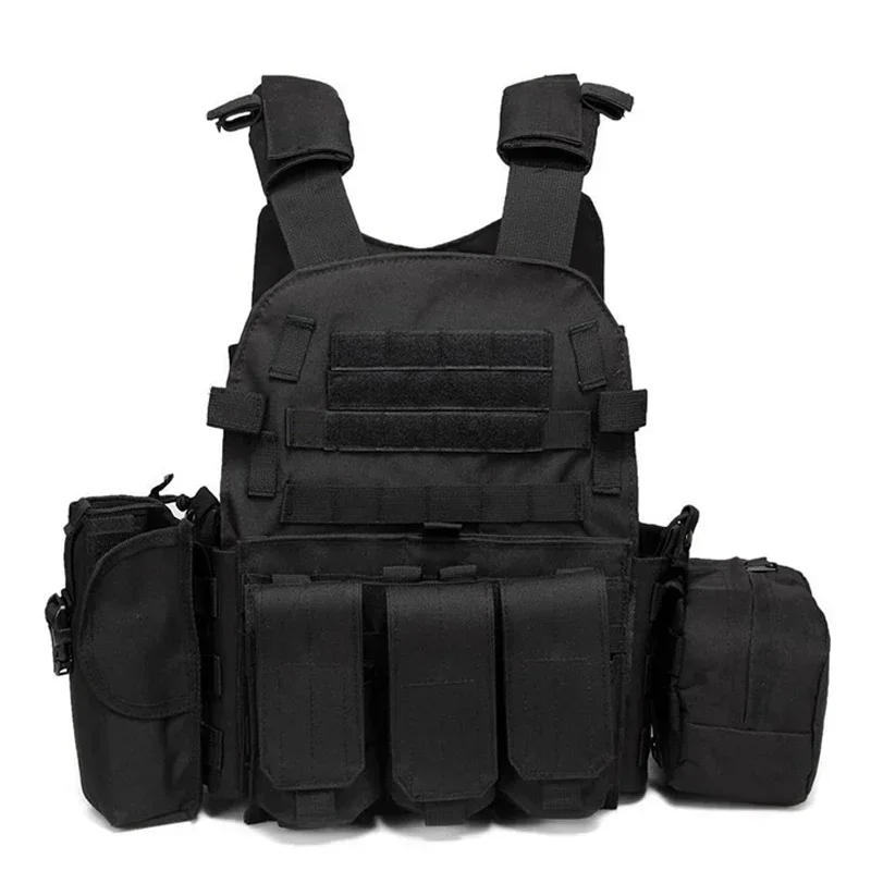Chaleco Táctico Militar JF6094 con Portaplacas Molle Airsoft