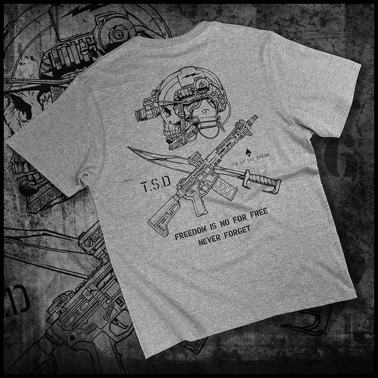 Camiseta algodón manga corta con estampado y cuello redondo