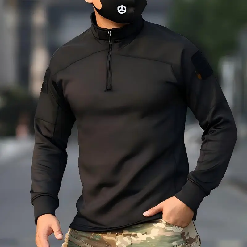 Traje de camuflaje manga larga táctico con forro terciopelo hombre - imagen 4
