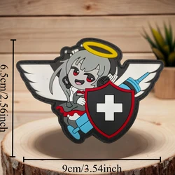 Parche táctico PVC ángel médico anime – Moral gancho y bucle MOLLE